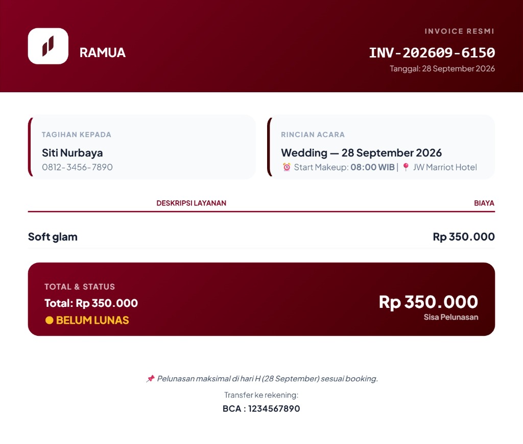 RAMUA invoice Elegant