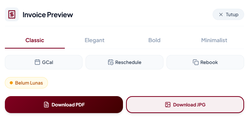 RAMUA pilihan template invoice